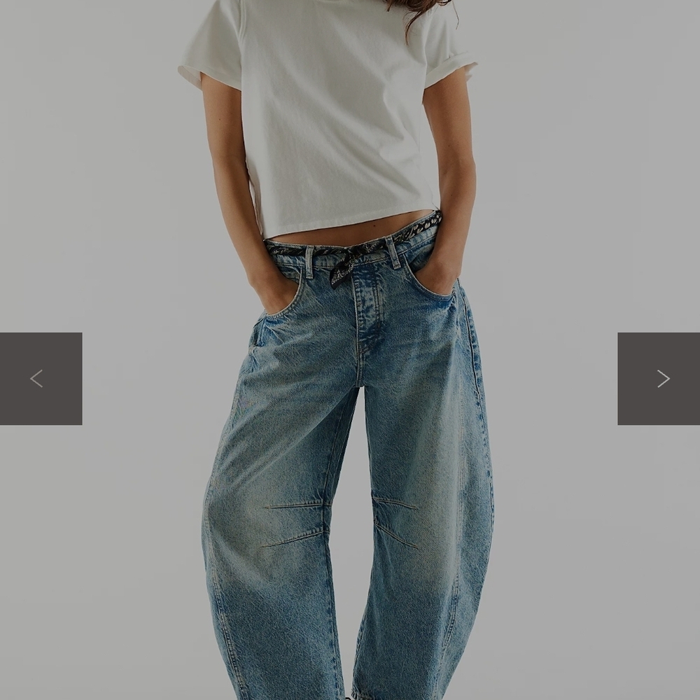 Free People Denim Blue Boyfriend Jeans